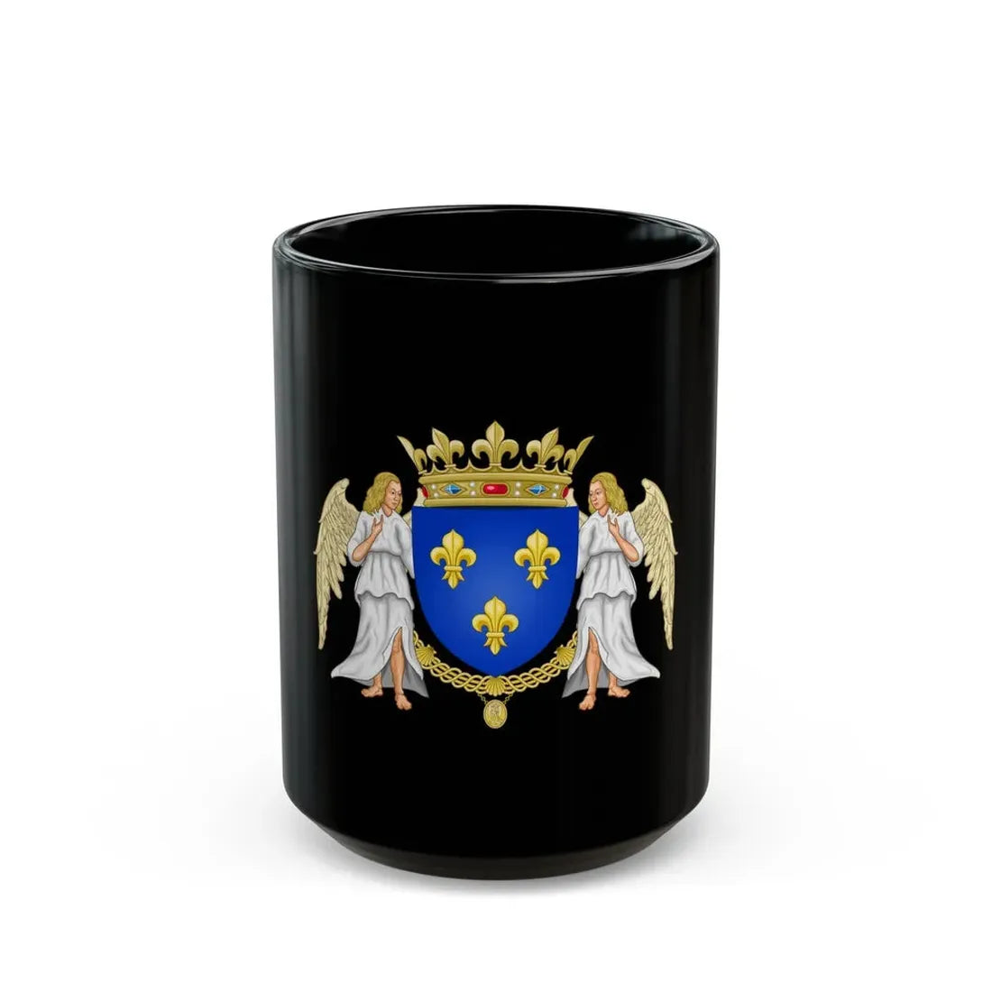 Royal Coat of Arms of Valois France - Black Coffee Mug 15oz - Go Mug Yourself