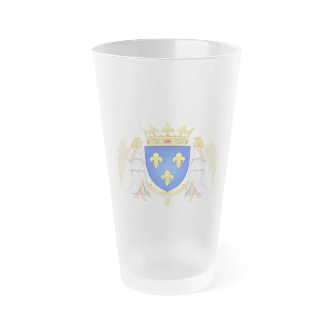 Royal Coat of Arms of Valois France - Frosted Pint Glass 16oz 16oz Frosted - Go Mug Yourself