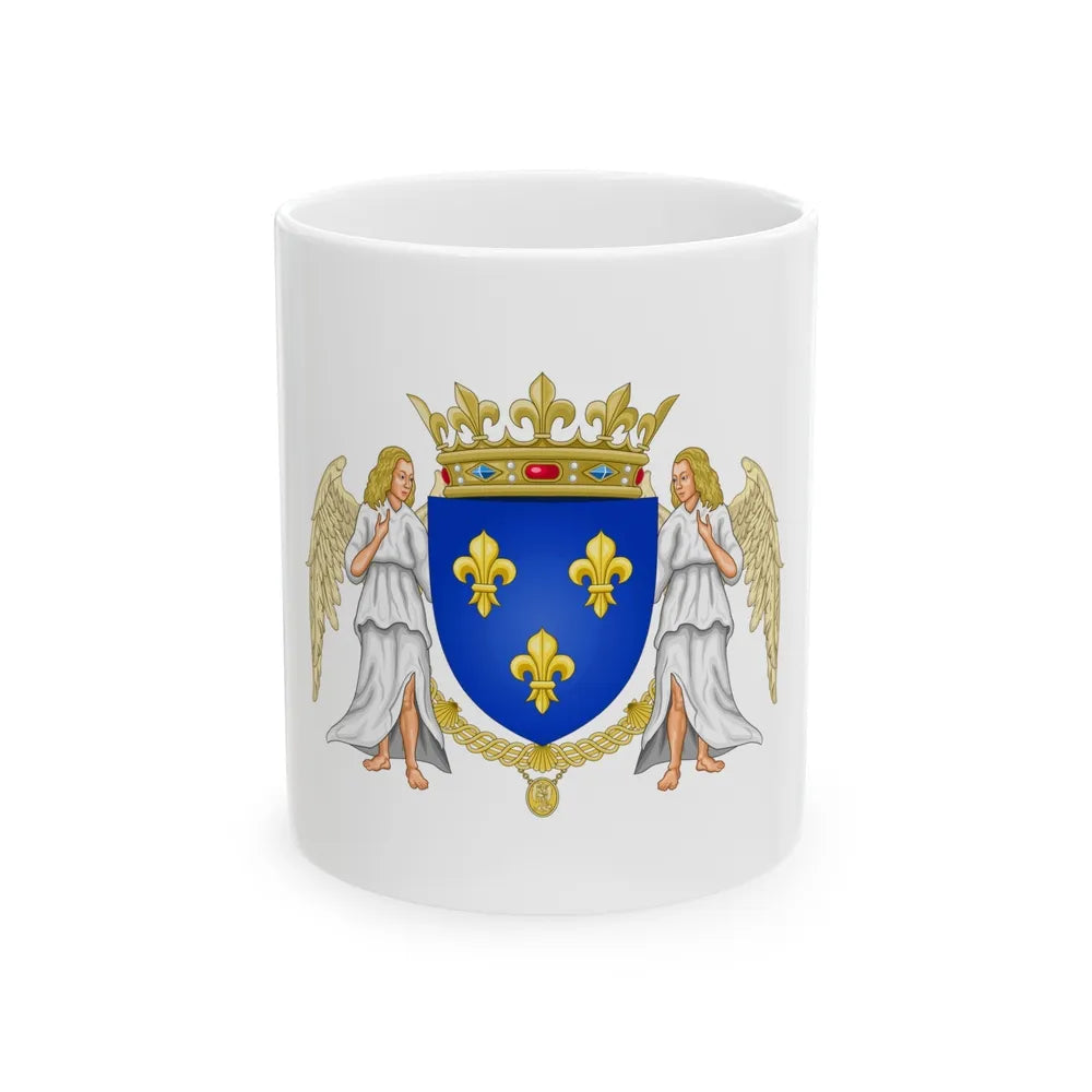 Royal Coat of Arms of Valois France - White Coffee Mug-11oz-Go Mug Yourself