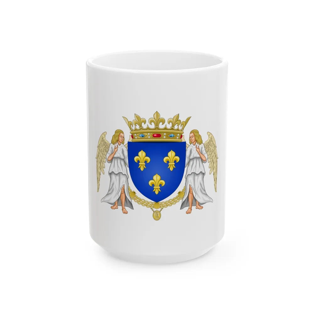 Royal Coat of Arms of Valois France - White Coffee Mug-15oz-Go Mug Yourself