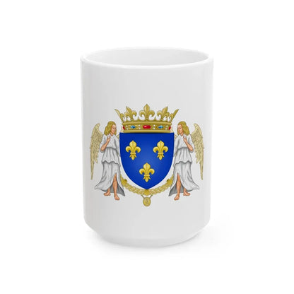 Royal Coat of Arms of Valois France - White Coffee Mug 15oz - Go Mug Yourself