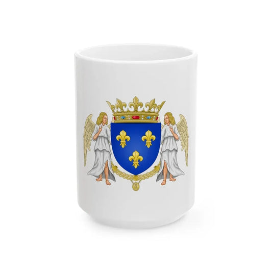 Royal Coat of Arms of Valois France - White Coffee Mug 15oz - Go Mug Yourself