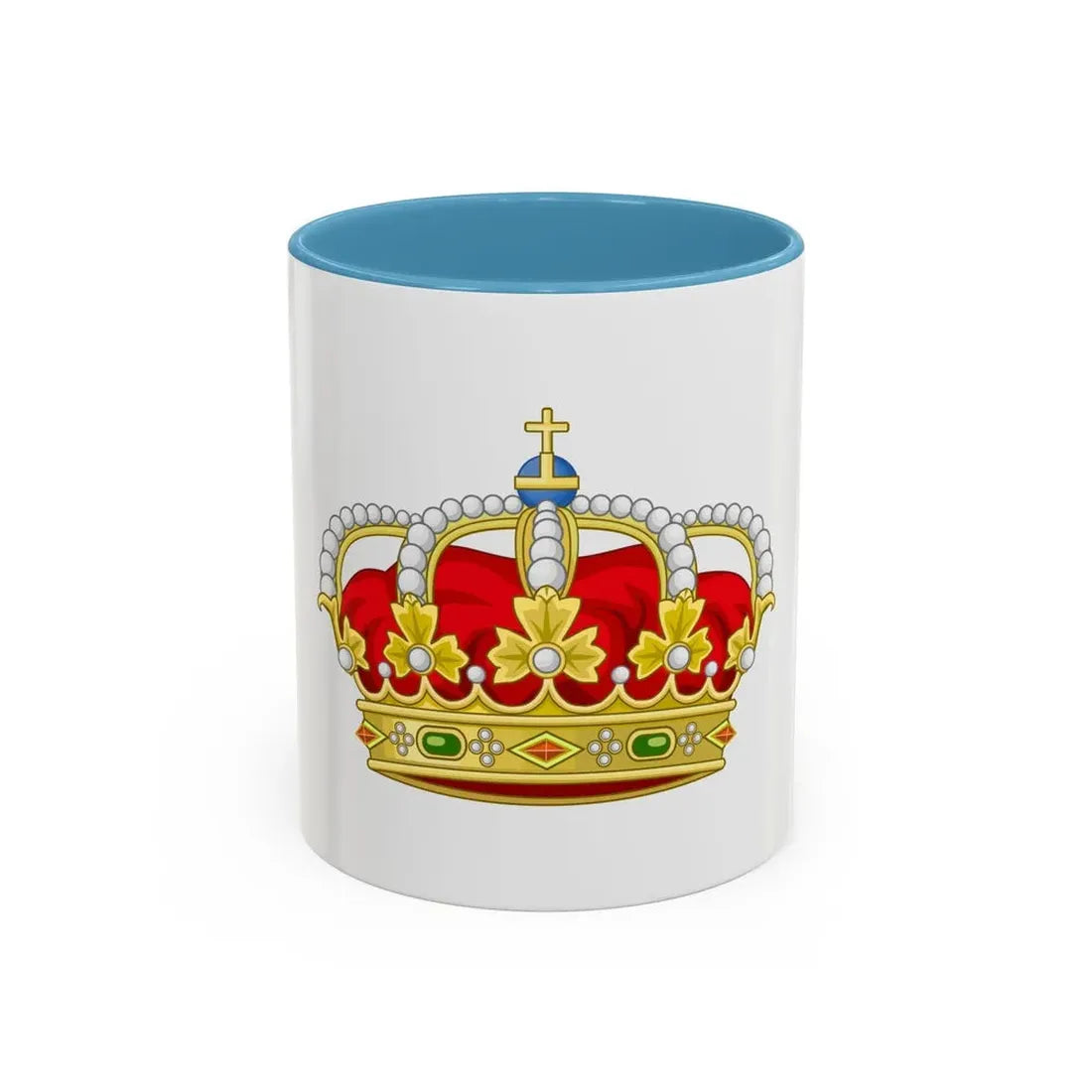 Royal Crown of Spain - Accent Coffee Mug 11oz Light Blue - Go Mug Yourself
