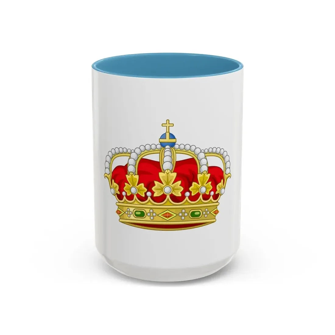 Royal Crown of Spain - Accent Coffee Mug 15oz Light Blue - Go Mug Yourself