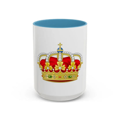 Royal Crown of Spain - Accent Coffee Mug 15oz Light Blue - Go Mug Yourself