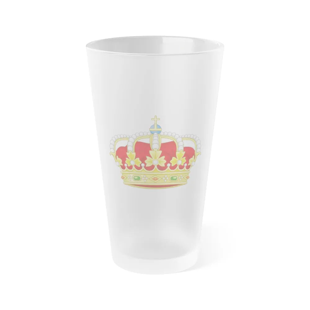 Royal Crown of Spain - Frosted Pint Glass 16oz-16oz-Frosted-Go Mug Yourself