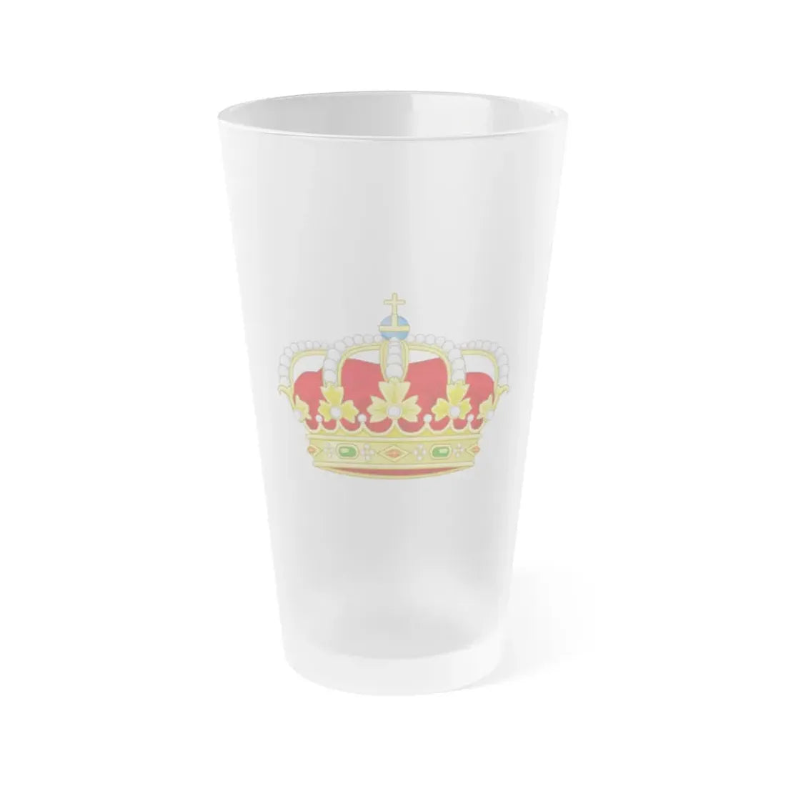 Royal Crown of Spain - Frosted Pint Glass 16oz 16oz Frosted - Go Mug Yourself