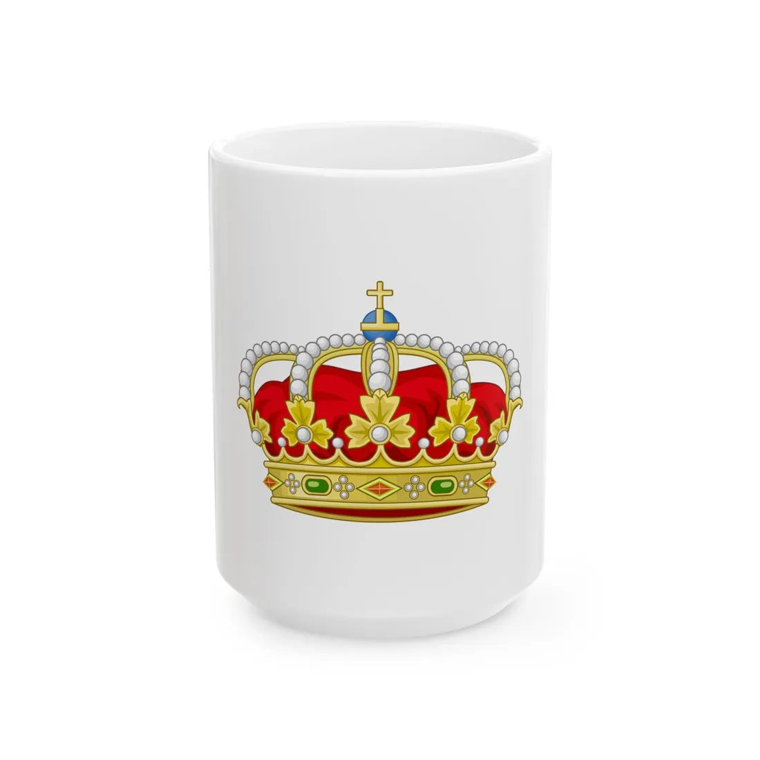 Royal Crown of Spain - White Coffee Mug 15oz - Go Mug Yourself