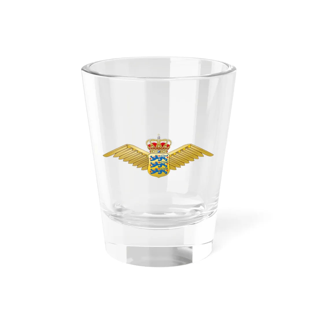 Royal Danish Air Force wings (Denmark) (Coat of Arms) Shot Glass 1.5oz 1.5oz - Go Mug Yourself