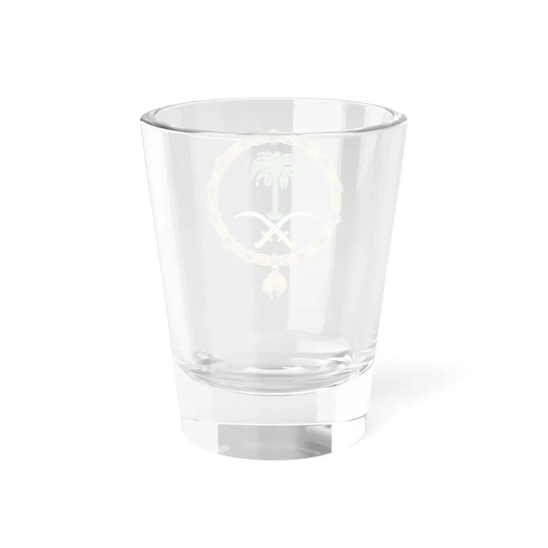 Royal Emblem of Saudi Arabia Golden Fleece Variant (Saudi Arabia) (Coat of Arms) Shot Glass 1.5oz - Go Mug Yourself