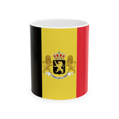 Royal ensign of Belgium 1858 (Belgium) White Coffee Mug 11oz - Go Mug Yourself