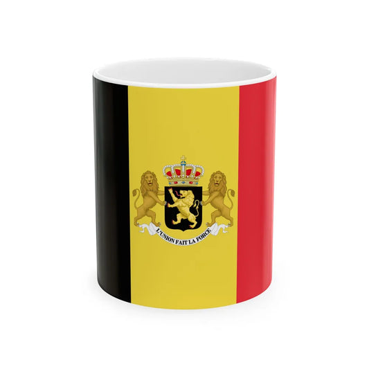 Royal ensign of Belgium 1858 (Belgium) White Coffee Mug 11oz - Go Mug Yourself