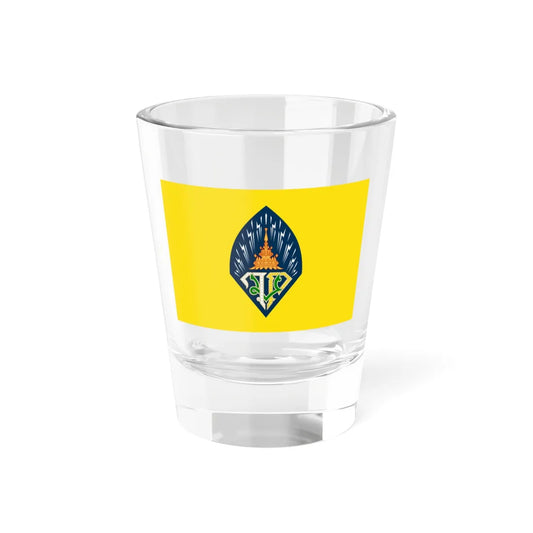 Royal Flag of Crown Prince Maha Vajiralongkorn Pre-1999 (Thailand) Shot Glass 1.5oz 1.5oz - Go Mug Yourself