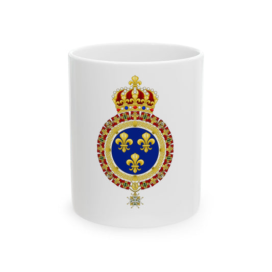 Royal flag of France during the Bourbon Restoration (France) White Coffee Mug-11oz-Go Mug Yourself