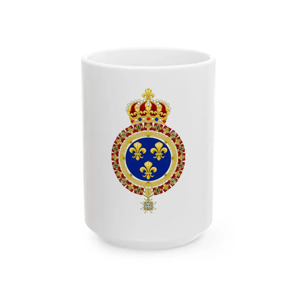 Royal flag of France during the Bourbon Restoration (France) White Coffee Mug 15oz - Go Mug Yourself