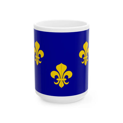 Royal flag of France (France) White Coffee Mug 15oz - Go Mug Yourself