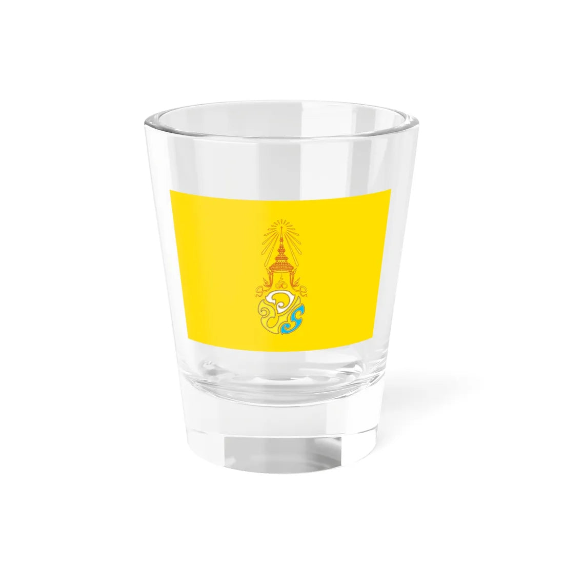 Royal Flag of King Rama X (Thailand) Shot Glass 1.5oz 1.5oz - Go Mug Yourself
