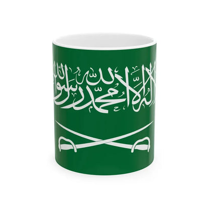Royal Flag of Saudi Arabia 1953-1964 (Saudi Arabia) White Coffee Mug 11oz - Go Mug Yourself