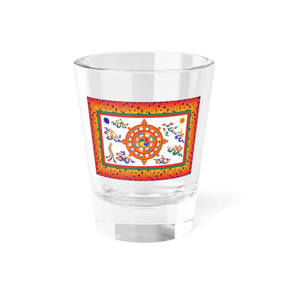 Royal flag of Sikkim (India) Shot Glass 1.5oz 1.5oz - Go Mug Yourself