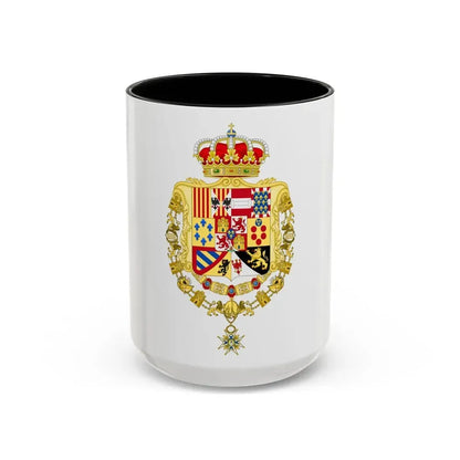 Royal Greater Coat of Arms of Spain (1761-1868 and 1874-1931) - Accent Coffee Mug 15oz Black - Go Mug Yourself