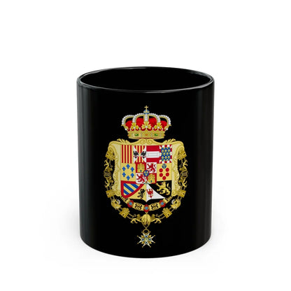 Royal Greater Coat of Arms of Spain (1761-1868 and 1874-1931) - Black Coffee Mug-11oz-Go Mug Yourself