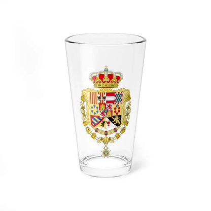 Royal Greater Coat of Arms of Spain (1761-1868 and 1874-1931) - Pint Glass 16oz 16oz - Go Mug Yourself