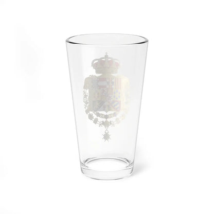 Royal Greater Coat of Arms of Spain (1761-1868 and 1874-1931) - Pint Glass 16oz-Go Mug Yourself