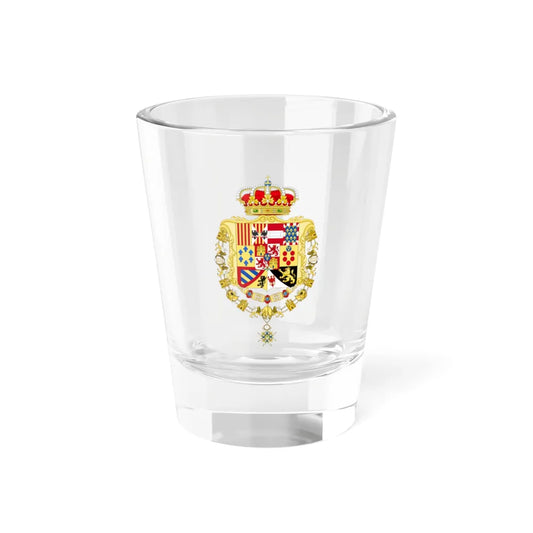 Royal Greater Coat of Arms of Spain (1761-1868 and 1874-1931) - Shot Glass 1.5oz 1.5oz - Go Mug Yourself