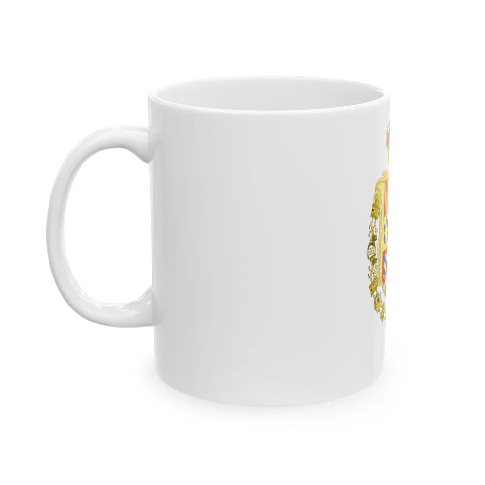 Royal Greater Coat of Arms of Spain (1761-1868 and 1874-1931) - White Coffee Mug-Go Mug Yourself