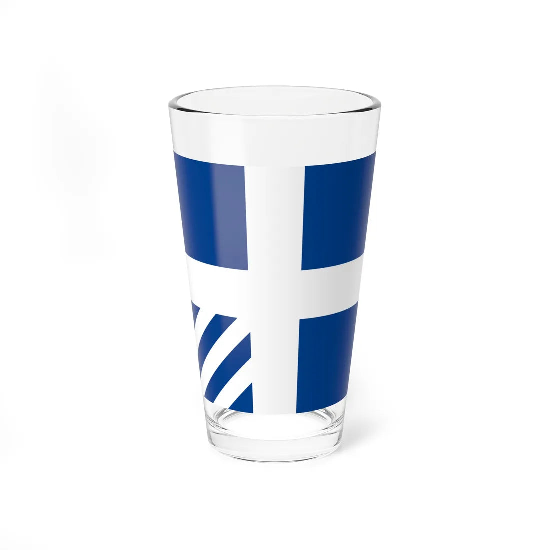 Royal Greek Navy Rear Admiral Flag (Greece) Pint Glass 16oz 16oz - Go Mug Yourself