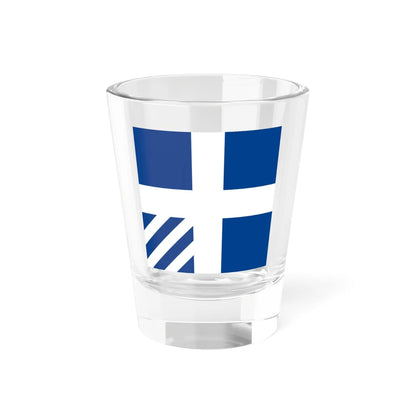 Royal Greek Navy Rear Admiral Flag (Greece) Shot Glass 1.5oz 1.5oz - Go Mug Yourself