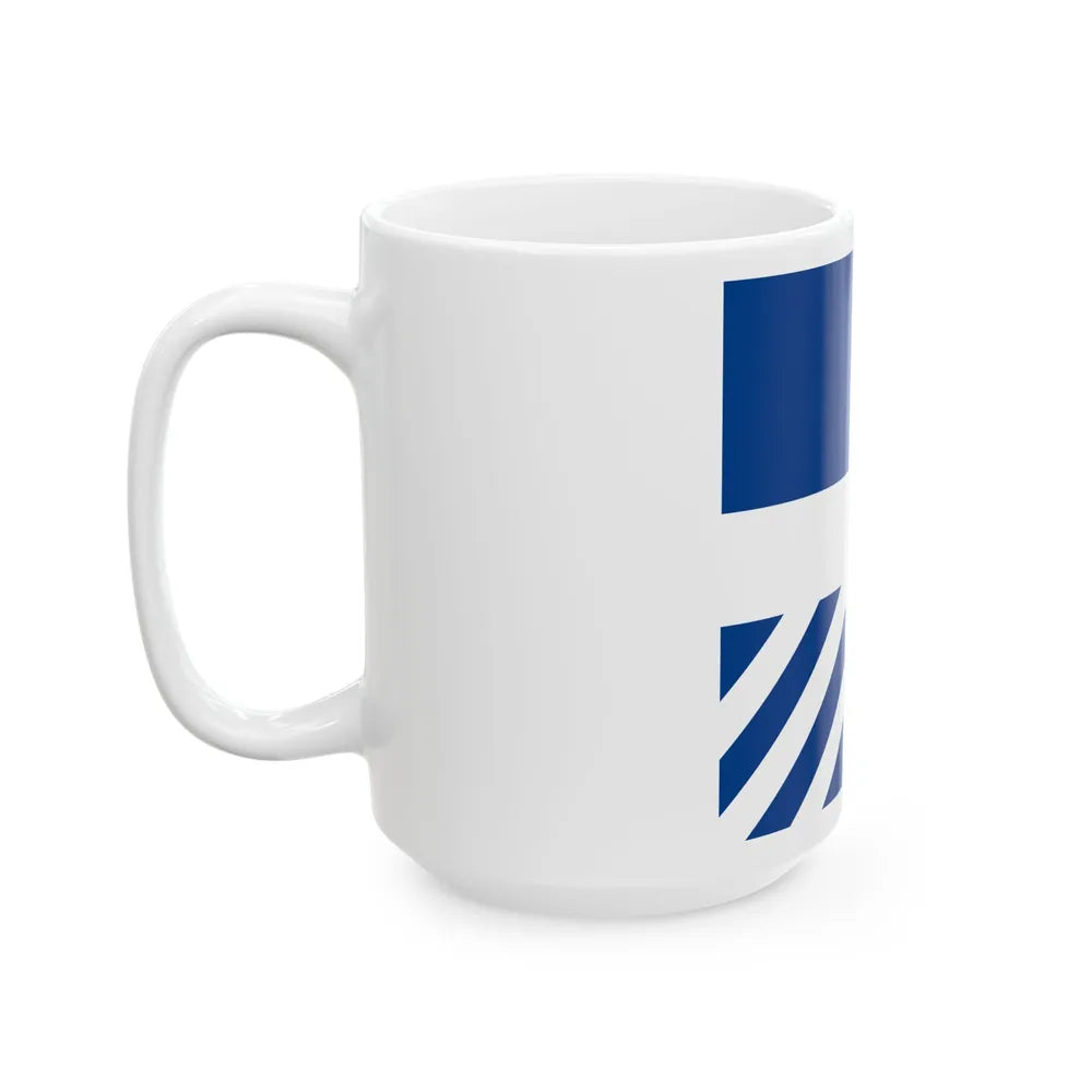Royal Greek Navy Rear Admiral Flag (Greece) White Coffee Mug - Go Mug Yourself