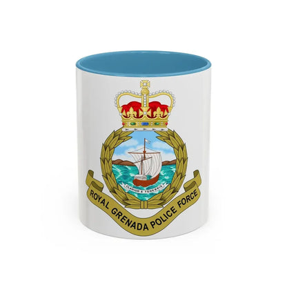 Royal Grenada Police Force - Accent Coffee Mug 11oz Light Blue - Go Mug Yourself