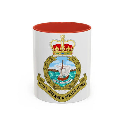 Royal Grenada Police Force - Accent Coffee Mug 11oz Red - Go Mug Yourself