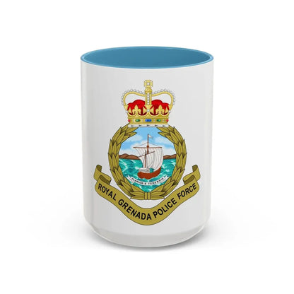 Royal Grenada Police Force - Accent Coffee Mug 15oz Light Blue - Go Mug Yourself