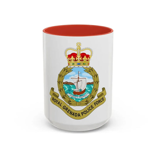Royal Grenada Police Force - Accent Coffee Mug 15oz Red - Go Mug Yourself