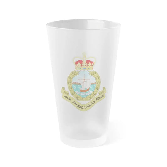 Royal Grenada Police Force - Frosted Pint Glass 16oz 16oz Frosted - Go Mug Yourself
