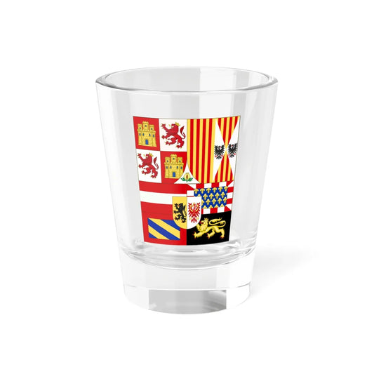 Royal Heraldry Banner the Catholic Monarchy 1556-1700 (Spain) Shot Glass 1.5oz 1.5oz - Go Mug Yourself
