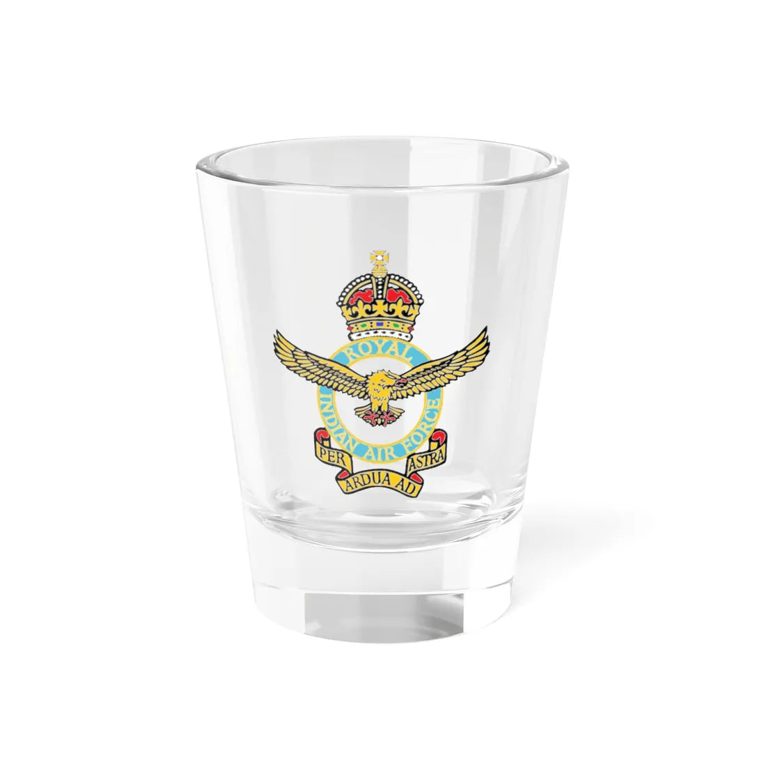 Royal Indian Air Force (India) (Coat of Arms) Shot Glass 1.5oz 1.5oz - Go Mug Yourself