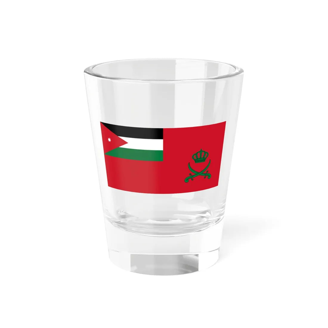 Royal Jordanian Army Flag (Jordan) Shot Glass 1.5oz 1.5oz - Go Mug Yourself