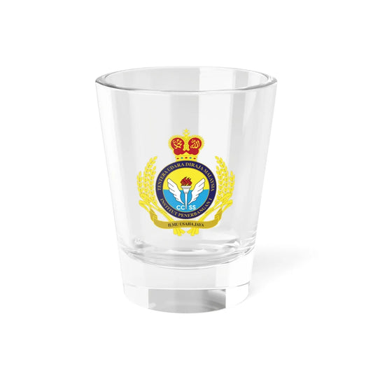 Royal Malaysian Airforce 1 Flying Institute (Malaysia) (Coat of Arms) Shot Glass 1.5oz 1.5oz - Go Mug Yourself