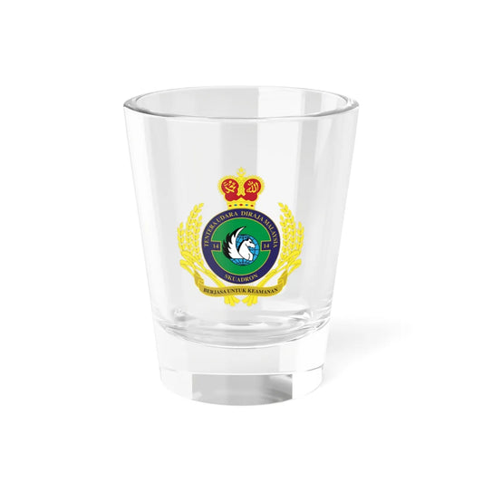 Royal Malaysian Airforce 14 Squadron (Malaysia) (Coat of Arms) Shot Glass 1.5oz 1.5oz - Go Mug Yourself