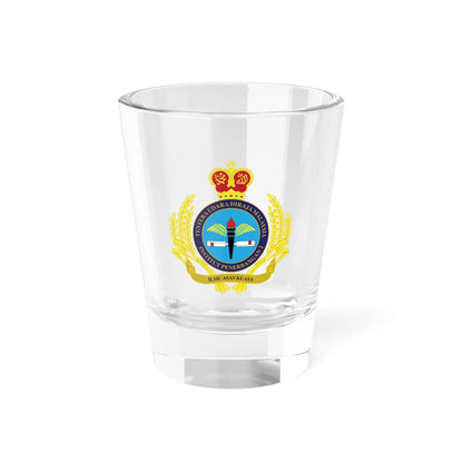 Royal Malaysian Airforce 2 Flying Institute (Malaysia) (Coat of Arms) Shot Glass 1.5oz 1.5oz - Go Mug Yourself