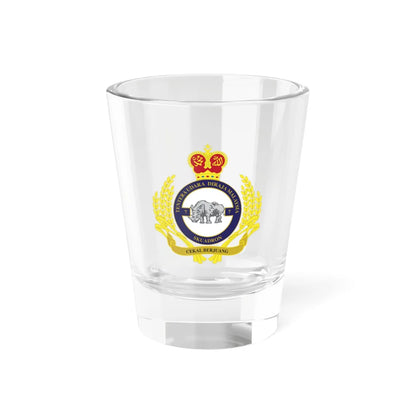Royal Malaysian Airforce 7 Squadron (Malaysia) (Coat of Arms) Shot Glass 1.5oz 1.5oz - Go Mug Yourself