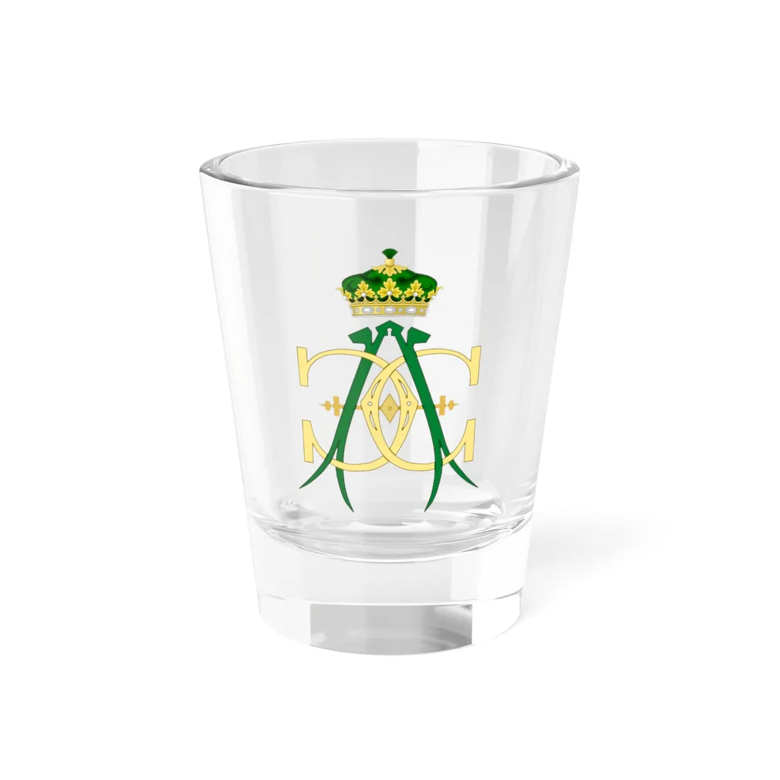 Royal Monogram of Prince August Leopold of Saxe-Coburg and Gotha (Brazil) (Coat of Arms) Shot Glass 1.5oz 1.5oz - Go Mug Yourself