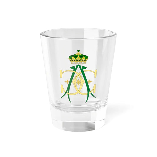 Royal Monogram of Prince August Leopold of Saxe-Coburg and Gotha (Brazil) (Coat of Arms) Shot Glass 1.5oz 1.5oz - Go Mug Yourself