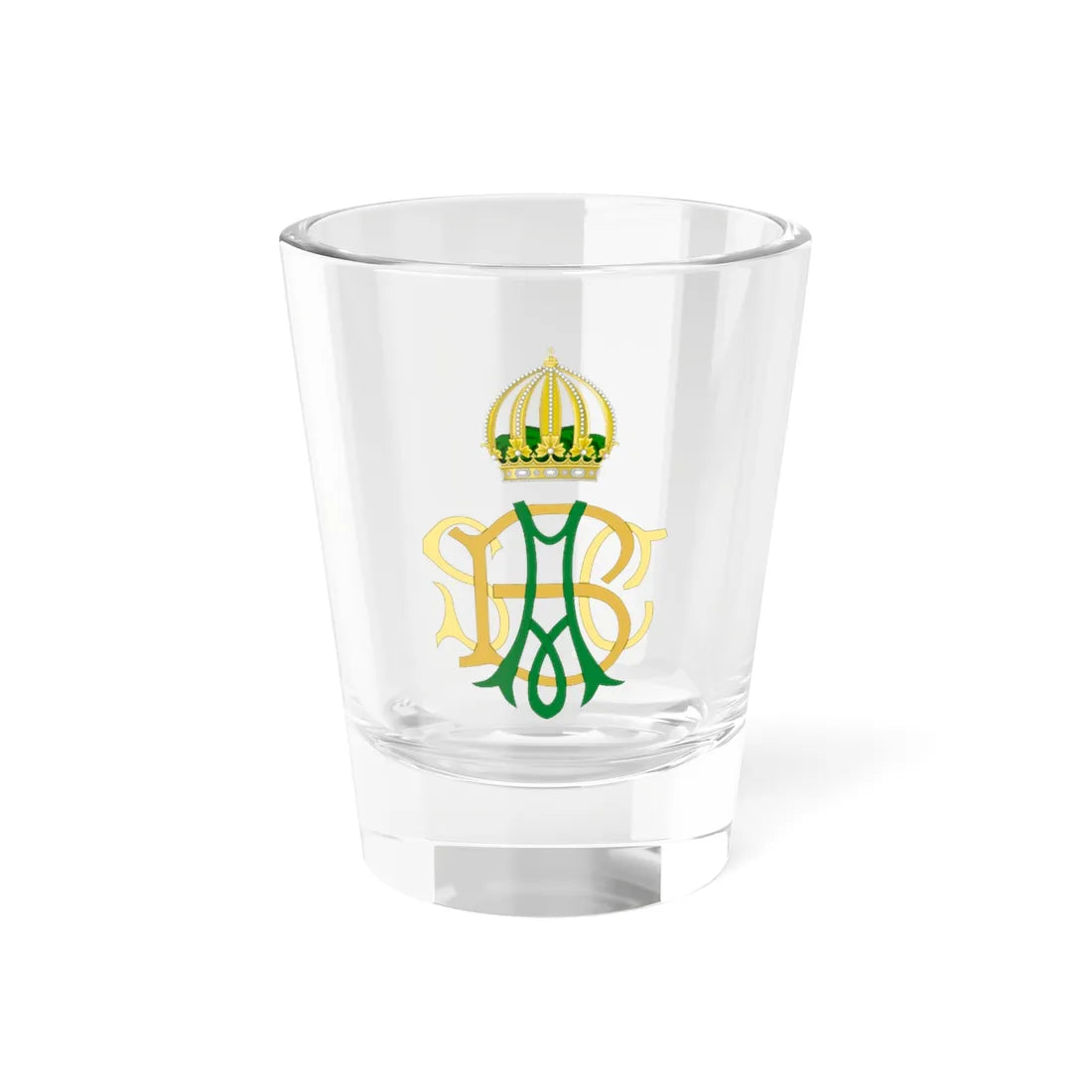 Royal Monogram of Prince August Leopold of Saxe-Coburg and Gotha Variant (Brazil) (Coat of Arms) Shot Glass 1.5oz 1.5oz - Go Mug Yourself