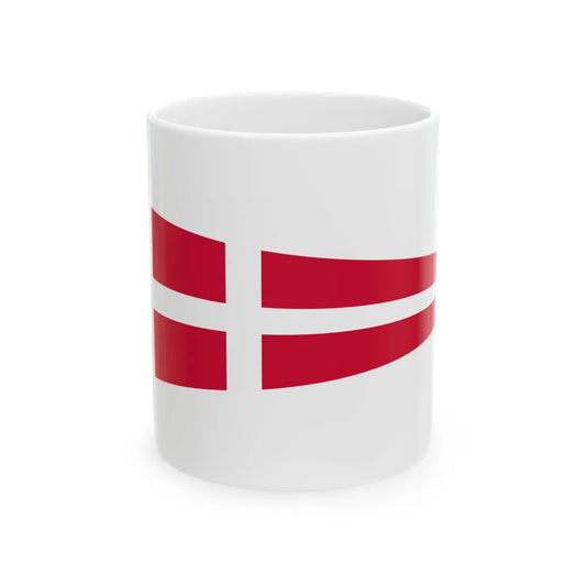 Royal Pennant of Denmark (Denmark) White Coffee Mug 11oz - Go Mug Yourself