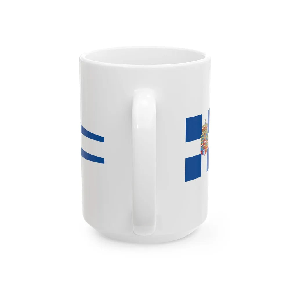 Royal Pennant of the Kingdom of Greece 1936-1967 (Greece) White Coffee Mug - Go Mug Yourself