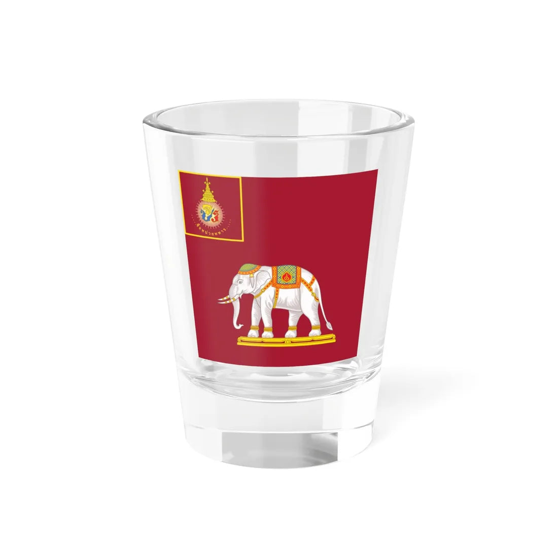 Royal Siamese Army Unit Colours King Rama V (Thailand) Shot Glass 1.5oz 1.5oz - Go Mug Yourself